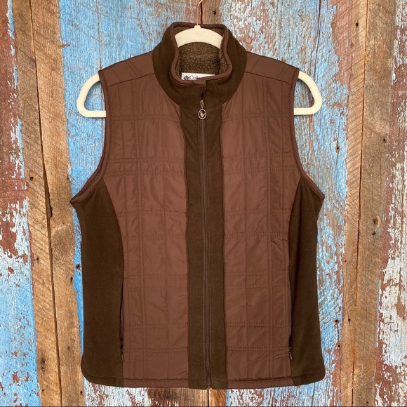 Columbia Brown Fleece Vest Size S - Picture 1 of 5